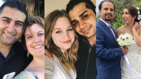 Separated by the travel ban, these couples are taking to video to plead their case