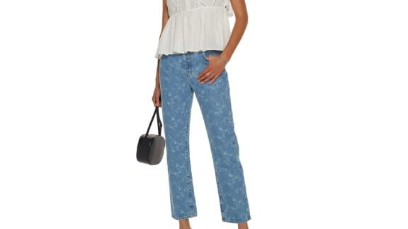 Current/Elliott Floral Print Jeans