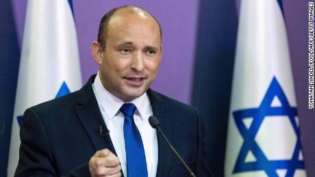 Naftali Bennett delivers a political statement at the Knesset in Jerusalem on May 30, 2021.