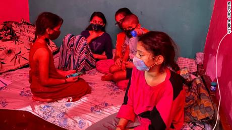 Devika's siblings at their New Delhi home on June 2, 2021.