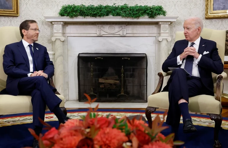 With unrest in West Bank, US and Israeli presidents focus on Iran