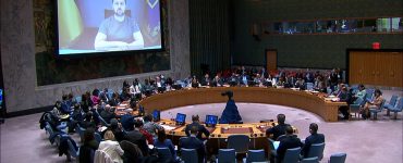 Ukrainian President Zelensky urges UNSC to support "peace formula" following missile strikes