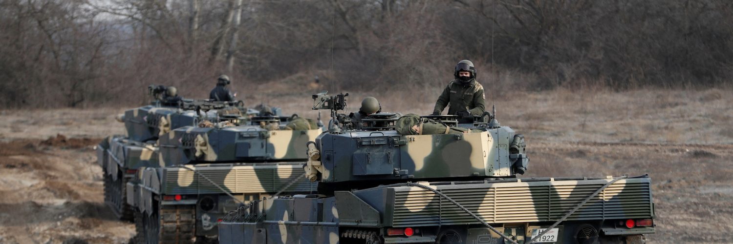 NATO forces put tanks through their paces, as Ukraine pins its hopes on Western-supplied armor