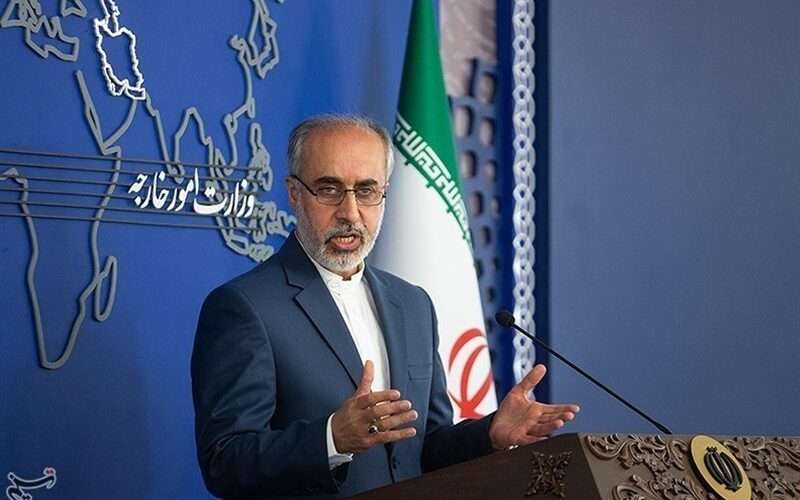 Iranian Foreign Ministry spokesperson addressing the media, criticizing European countries for denouncing the execution of Habib Farajollah Chaab, the ringleader of the Harkat al-Nazal terror outfit.